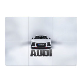 Магнитный плакат 3Х2 с принтом Audi серебро в городе Новоалтайск, Полимерный материал с магнитным слоем | 6 деталей размером 9*9 см | ауди | машина