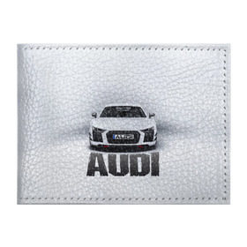 Обложка для студенческого билета с принтом Audi серебро в городе Новоалтайск, натуральная кожа | Размер: 11*8 см; Печать на всей внешней стороне | ауди | машина