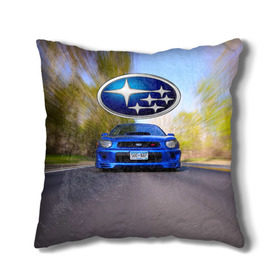 Подушка 3D с принтом Road в городе Новоалтайск, наволочка – 100% полиэстер, наполнитель – холлофайбер (легкий наполнитель, не вызывает аллергию). | состоит из подушки и наволочки. Наволочка на молнии, легко снимается для стирки | subaru | субару