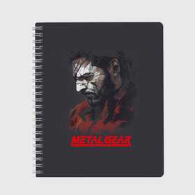 Тетрадь с принтом Metal Gear Solid в городе Новоалтайск, 100% бумага | 48 листов, плотность листов — 60 г/м2, плотность картонной обложки — 250 г/м2. Листы скреплены сбоку удобной пружинной спиралью. Уголки страниц и обложки скругленные. Цвет линий — светло-серый
 | game | gear | metal | snake | игра | шпион