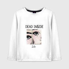 Детский лонгслив хлопок с принтом Dead Inside Мертвый Внутри в городе Новоалтайск, 100% хлопок | круглый вырез горловины, полуприлегающий силуэт, длина до линии бедер | skate | swag | top | trend | мерч