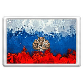 Магнит 45*70 с принтом Бык триколор в городе Новоалтайск, Пластик | Размер: 78*52 мм; Размер печати: 70*45 | Тематика изображения на принте: abstraction | grunge | абстракция | буйвол | бык | краска | русский | триколор | я русский