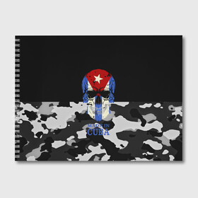 Альбом для рисования с принтом Made in Cuba в городе Новоалтайск, 100% бумага
 | матовая бумага, плотность 200 мг. | Тематика изображения на принте: camouflage | made in cuba | skull | абстракция | города | камуфляж | куба | нация | страны | текстуры | череп