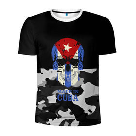 Мужская футболка 3D спортивная с принтом Made in Cuba в городе Новоалтайск, 100% полиэстер с улучшенными характеристиками | приталенный силуэт, круглая горловина, широкие плечи, сужается к линии бедра | camouflage | made in cuba | skull | абстракция | города | камуфляж | куба | нация | страны | текстуры | череп
