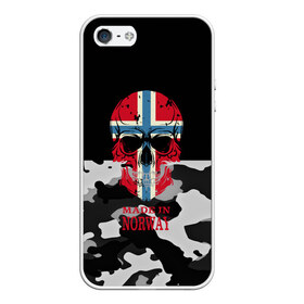 Чехол для iPhone 5/5S матовый с принтом Made in Norway в городе Новоалтайск, Силикон | Область печати: задняя сторона чехла, без боковых панелей | Тематика изображения на принте: camouflage | made in norway | skull | абстракция | города | камуфляж | нация | норвегия | страны | текстуры | череп