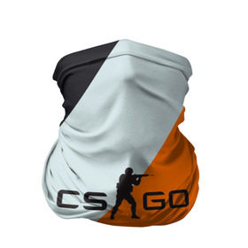Бандана-труба 3D с принтом Cs Go Asi #2 в городе Новоалтайск, 100% полиэстер, ткань с особыми свойствами — Activecool | плотность 150‒180 г/м2; хорошо тянется, но сохраняет форму | cs go | контр страйк гоу  полосы | оранжевый | серый | чёрный