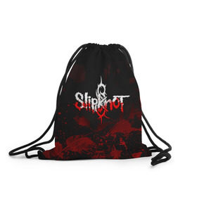 Рюкзак-мешок 3D с принтом Slipknot пятна в городе Новоалтайск, 100% полиэстер | плотность ткани — 200 г/м2, размер — 35 х 45 см; лямки — толстые шнурки, застежка на шнуровке, без карманов и подкладки | slipknot | альтернативный метал | андерс | брызги | грув метал | колсефни | кори | кровь | метал | ню метал | рок | слипкнот | тейлор