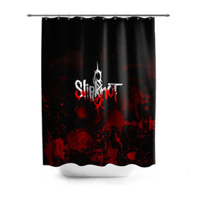 Штора 3D для ванной с принтом Slipknot пятна в городе Новоалтайск, 100% полиэстер | плотность материала — 100 г/м2. Стандартный размер — 146 см х 180 см. По верхнему краю — пластиковые люверсы для креплений. В комплекте 10 пластиковых колец | slipknot | альтернативный метал | андерс | брызги | грув метал | колсефни | кори | кровь | метал | ню метал | рок | слипкнот | тейлор