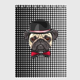 Скетчбук с принтом Mr Pug в городе Новоалтайск, 100% бумага
 | 48 листов, плотность листов — 100 г/м2, плотность картонной обложки — 250 г/м2. Листы скреплены сверху удобной пружинной спиралью | animal | dog | pet | pug | puppy | арт | горошек | джентльмен | животные | кружочки | мопс | мопсик | пес | собаки | текстура | французский бульдог