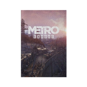 Обложка для паспорта матовая кожа с принтом METRO в городе Новоалтайск, натуральная матовая кожа | размер 19,3 х 13,7 см; прозрачные пластиковые крепления | metro | metro exodus | метро