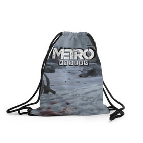 Рюкзак-мешок 3D с принтом METRO EXODUS в городе Новоалтайск, 100% полиэстер | плотность ткани — 200 г/м2, размер — 35 х 45 см; лямки — толстые шнурки, застежка на шнуровке, без карманов и подкладки | metro | metro exodus | метро