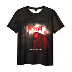 Мужская футболка 3D с принтом Slipknot - The devil in i в городе Новоалтайск, 100% полиэфир | прямой крой, круглый вырез горловины, длина до линии бедер | slipknot | альтернативный метал | андерс | грув метал | дьявол | колсефни | кори | метал | музыка | ню метал | рок | слипкнот | тейлор