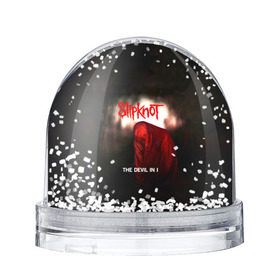 Снежный шар с принтом Slipknot - The devil in i в городе Новоалтайск, Пластик | Изображение внутри шара печатается на глянцевой фотобумаге с двух сторон | slipknot | альтернативный метал | андерс | грув метал | дьявол | колсефни | кори | метал | музыка | ню метал | рок | слипкнот | тейлор