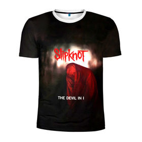 Мужская футболка 3D спортивная с принтом Slipknot - The devil in i в городе Новоалтайск, 100% полиэстер с улучшенными характеристиками | приталенный силуэт, круглая горловина, широкие плечи, сужается к линии бедра | slipknot | альтернативный метал | андерс | грув метал | дьявол | колсефни | кори | метал | музыка | ню метал | рок | слипкнот | тейлор