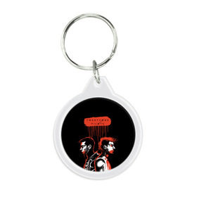 Брелок круглый с принтом Twenty one pilots в городе Новоалтайск, пластик и полированная сталь | круглая форма, металлическое крепление в виде кольца | rock | t.o.p. | top | twenty one pilots | рок