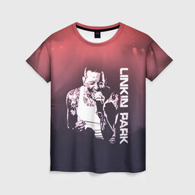 Женская футболка 3D с принтом Linkin Park (Честер) в городе Новоалтайск, 100% полиэфир ( синтетическое хлопкоподобное полотно) | прямой крой, круглый вырез горловины, длина до линии бедер | bennington | chester | linkin park | альтернативный метал | альтернативный рок | беннингтон | группа | линкин парк | музыкант | ню метал | певец | рок | рэп | рэп рок | честер | электроник рок