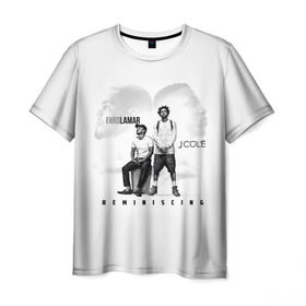 Мужская футболка 3D с принтом REMINISCING J. Cole и K. Lamar в городе Новоалтайск, 100% полиэфир | прямой крой, круглый вырез горловины, длина до линии бедер | k dot | kendrick lamar | альбом | дакворт | джермейн | кендрик | король хип хопа | коул | ламар | ламарр | музыкант | музыканты | певец | певцы | реп | репер | реперы | хип хоп