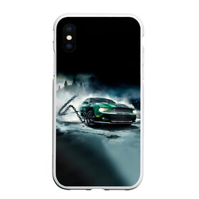 Чехол для iPhone XS Max матовый Призрачный Ford Mustang: в городе Новоалтайск, Силикон | Область печати: задняя сторона чехла, без боковых панелей | ford | mustang | авто | автомобиль | блатная | замок | зеленый | иномарка | крутая | марка | машина | мустанг | пацанский таз | поводок | прикольная | седан | тачила | тачка | туман | форд | цепь