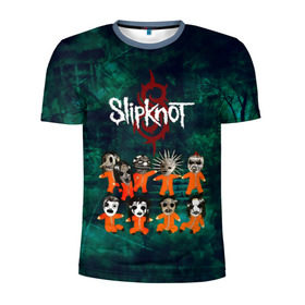 Мужская футболка 3D спортивная с принтом Группа Slipknot в городе Новоалтайск, 100% полиэстер с улучшенными характеристиками | приталенный силуэт, круглая горловина, широкие плечи, сужается к линии бедра | slipknot | альтернативный метал | грув метал | комбинезон | маска | метал | мрачный | ню метал | рок