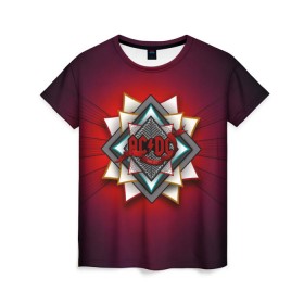 Женская футболка 3D с принтом AC/DC since 1973 в городе Новоалтайск, 100% полиэфир ( синтетическое хлопкоподобное полотно) | прямой крой, круглый вырез горловины, длина до линии бедер | 1973 | ac dc | австралийская | ангус янг | блюз рок | год основания | группа | звезда | красная | красный | крис слэйд | лента | рок | рок н ролл | стиви янг | фон | хард рок | эксл роуз | эмблема