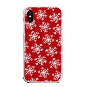 Чехол для iPhone XS Max матовый с принтом Новогодние Снежинки в городе Новоалтайск, Силикон | Область печати: задняя сторона чехла, без боковых панелей | дед | дед морозо | клаус | новый год | подарки | санта | санта клаус | снег | снеговик | снежинки | холод