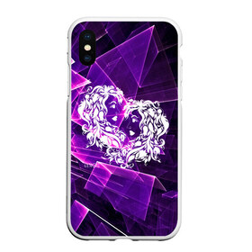 Чехол для iPhone XS Max матовый с принтом Близнецы в городе Новоалтайск, Силикон | Область печати: задняя сторона чехла, без боковых панелей | Тематика изображения на принте: gemini | близнецы | звезды | знаки зодиака | космос | созвездие