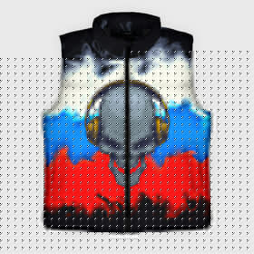 Мужской жилет утепленный 3D Русский меломан: в городе Новоалтайск, | | abstraction | bones | grunge | skull | абстракция | краска | русский | триколор | череп | я русский