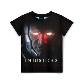Детская футболка 3D с принтом injustice в городе Новоалтайск, 100% гипоаллергенный полиэфир | прямой крой, круглый вырез горловины, длина до линии бедер, чуть спущенное плечо, ткань немного тянется | битва | борьба | герои | герой | несправедливость | схватка | чудо