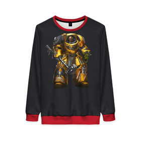 Женский свитшот 3D с принтом Warhammer 40,000 в городе Новоалтайск, 100% полиэстер с мягким внутренним слоем | круглый вырез горловины, мягкая резинка на манжетах и поясе, свободная посадка по фигуре | game | hammer | terminator armor | warhammer 40k | wh40k | игра | игрок | терминатор | фантастика | фэнтези