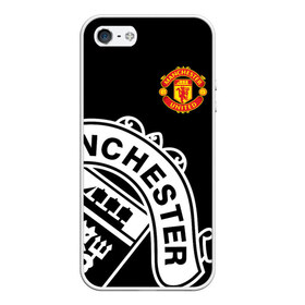 Чехол для iPhone 5/5S матовый с принтом Manchester United - Collections 2017 2018 в городе Новоалтайск, Силикон | Область печати: задняя сторона чехла, без боковых панелей | манчестер юнайтед