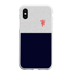 Чехол для iPhone XS Max матовый с принтом Manchester United - Vintage style в городе Новоалтайск, Силикон | Область печати: задняя сторона чехла, без боковых панелей | Тематика изображения на принте: винтаж | манчестер юнайтед