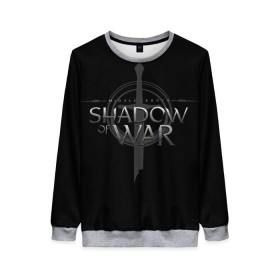 Женский свитшот 3D с принтом Shadow of War 1 в городе Новоалтайск, 100% полиэстер с мягким внутренним слоем | круглый вырез горловины, мягкая резинка на манжетах и поясе, свободная посадка по фигуре | lord of the rings