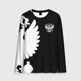 Мужской лонгслив 3D с принтом Russia - Black collection в городе Новоалтайск, 100% полиэстер | длинные рукава, круглый вырез горловины, полуприлегающий силуэт | 0x000000123 | black collection | russia | россия