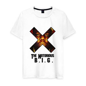 Мужская футболка хлопок с принтом The Notorious B.I.G. в городе Новоалтайск, 100% хлопок | прямой крой, круглый вырез горловины, длина до линии бедер, слегка спущенное плечо. | big poppa | biggie | biggie smalls | frank white | notorious big | бигги смолс | восточное | враг | друг | западное | музыкант | певец | побережье | реп | репер | тупака | уоллес | хип хоп | хипхоп