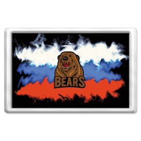 Магнит 45*70 с принтом Russian bears в городе Новоалтайск, Пластик | Размер: 78*52 мм; Размер печати: 70*45 | abstraction | bear | grunge | абстракция | краска | медведь | русский | триколор | я русский