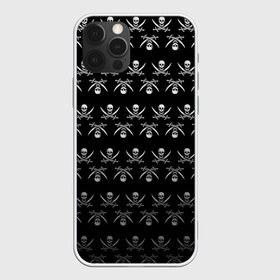 Чехол для iPhone 12 Pro Max с принтом Пиратский pattern в городе Новоалтайск, Силикон |  | bones | buccaneer | corsair | filibuster | freebooter | picaroon | pirate | rover | голова | кости | пират | скелет | череп