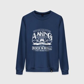 Женский свитшот хлопок с принтом Asking Alexandria две эмблемы в городе Новоалтайск, 100% хлопок | прямой крой, круглый вырез, на манжетах и по низу широкая трикотажная резинка  | альбом | бен брюс | группа | джеймс касселлс | дэнни уорсноп | жанр | кэмерон лидделл | музыка | музыканты | песни | рок | сэм бэттли | хэви метал | электроникор