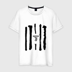 Мужская футболка хлопок с принтом Juventus - Drawing paint (Collections 2018) в городе Новоалтайск, 100% хлопок | прямой крой, круглый вырез горловины, длина до линии бедер, слегка спущенное плечо. | Тематика изображения на принте: juve | юве | ювентус