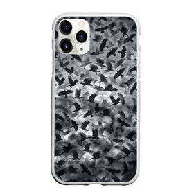 Чехол для iPhone 11 Pro Max матовый с принтом Вороны в городе Новоалтайск, Силикон |  | ворон | ворона | воронье | небо | паттрен | птицы | серый | стая | текстура | хеллоуин