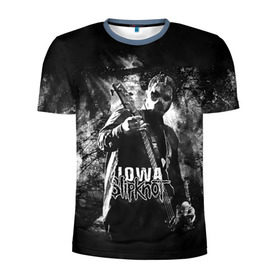 Мужская футболка 3D спортивная с принтом Slipknot iowa в городе Новоалтайск, 100% полиэстер с улучшенными характеристиками | приталенный силуэт, круглая горловина, широкие плечи, сужается к линии бедра | slipknot | альтернативный метал | грув метал | комбинезон | маска | метал | мрачный | ню метал