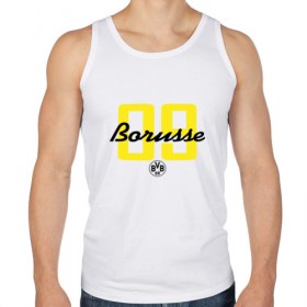 Мужская майка хлопок с принтом Borussia Dortmund - Borusse 09 (New 2018 Design) в городе Новоалтайск, 100% хлопок |  | боруссия дортмунд