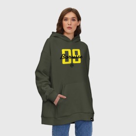 Худи SuperOversize хлопок с принтом Borussia Dortmund - Borusse 09 (New 2018 Design) в городе Новоалтайск, 70% хлопок, 30% полиэстер, мягкий начес внутри | карман-кенгуру, эластичная резинка на манжетах и по нижней кромке, двухслойный капюшон
 | боруссия дортмунд