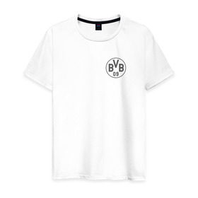 Мужская футболка хлопок с принтом Borussia Dortmund - Vintage style (New Collections 2018) в городе Новоалтайск, 100% хлопок | прямой крой, круглый вырез горловины, длина до линии бедер, слегка спущенное плечо. | боруссия дортмунд