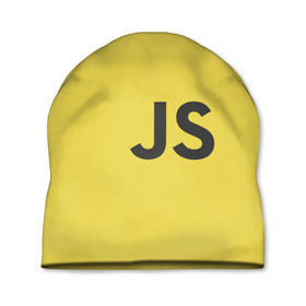 Шапка 3D с принтом JavaScript в городе Новоалтайск, 100% полиэстер | универсальный размер, печать по всей поверхности изделия | javascript | js