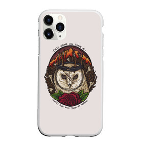 Чехол для iPhone 11 Pro матовый с принтом Every wound will shape me в городе Новоалтайск, Силикон |  | every scar will build my throne | корона | кости | надпись | огонь | роза | сова | трон | шрамы