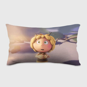 Подушка 3D антистресс с принтом Пчелка Майя в городе Новоалтайск, наволочка — 100% полиэстер, наполнитель — вспененный полистирол | состоит из подушки и наволочки на молнии | 