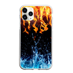 Чехол для iPhone 11 Pro матовый с принтом Две стихии в городе Новоалтайск, Силикон |  | Тематика изображения на принте: cold | fire | ice | вода water | лёд | огонь | пламя | стихиz | холод
