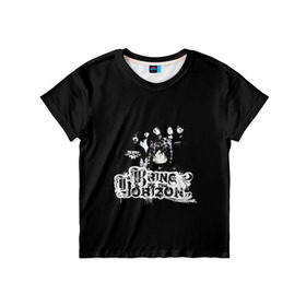 Детская футболка 3D с принтом Группа Bring Me the Horizon в городе Новоалтайск, 100% гипоаллергенный полиэфир | прямой крой, круглый вырез горловины, длина до линии бедер, чуть спущенное плечо, ткань немного тянется | 