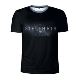 Мужская футболка 3D спортивная с принтом Stellaris в городе Новоалтайск, 100% полиэстер с улучшенными характеристиками | приталенный силуэт, круглая горловина, широкие плечи, сужается к линии бедра | stellaris