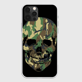 Чехол для iPhone 12 Pro Max с принтом Череп Армия в городе Новоалтайск, Силикон |  | army | biker | ffm | skeleton | skull | армия | байкер | камуфляж | каска | скелет | череп | шлем